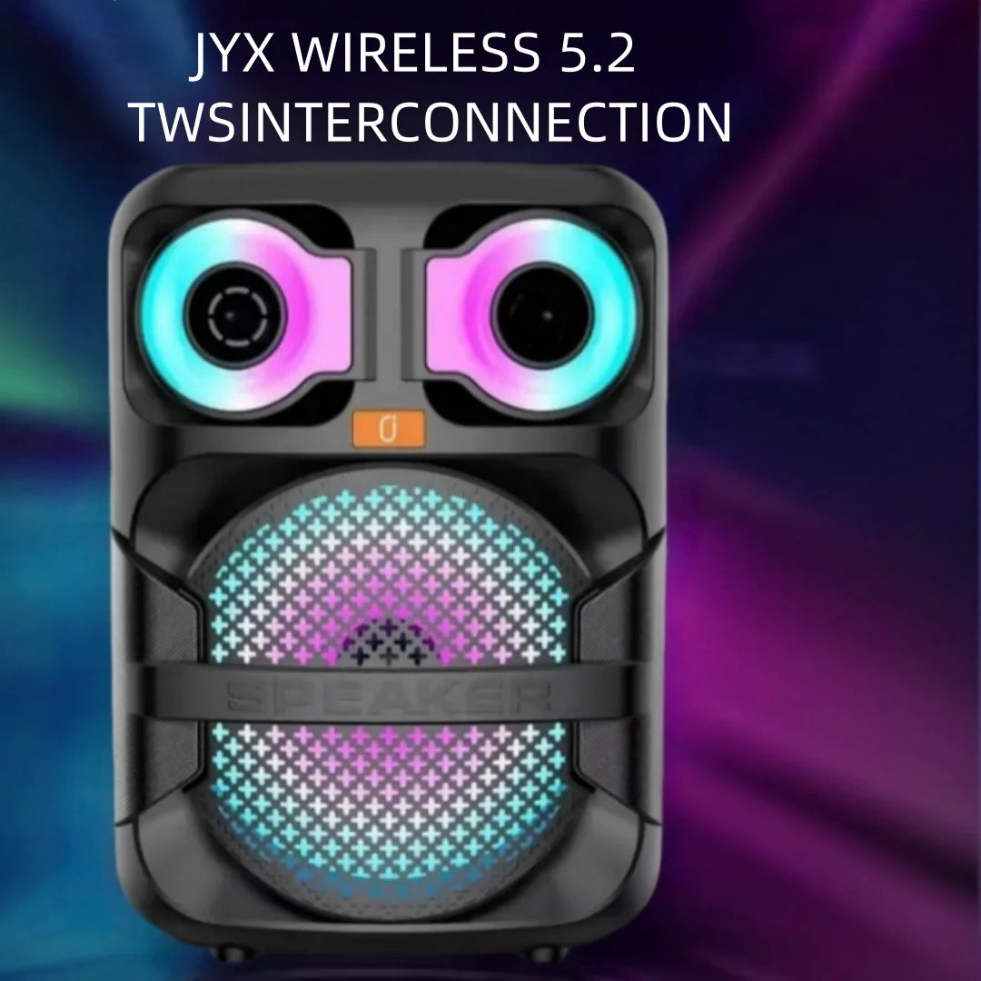 Jyx Karaoke Speaker with Microphones and LED Party Lights