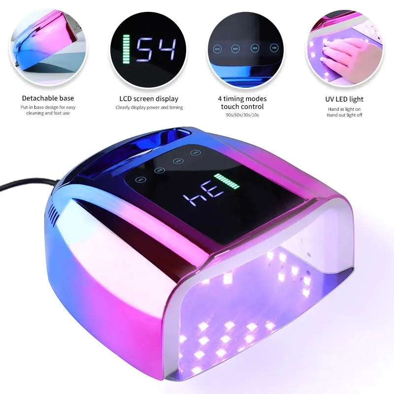 Rechargeable UV Nail Lamp Dryer with Wireless Curing Technology