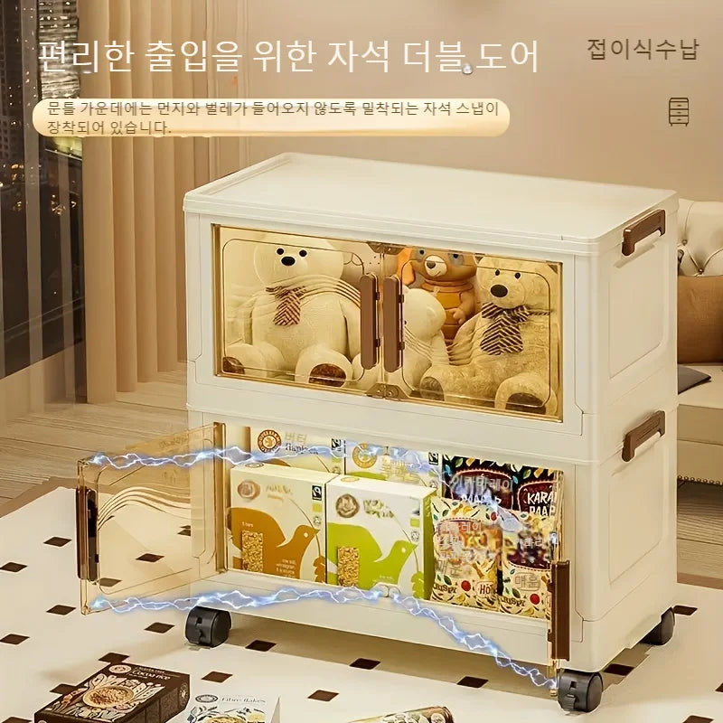 Foldable Storage Box with Clear Door for Easy Organization