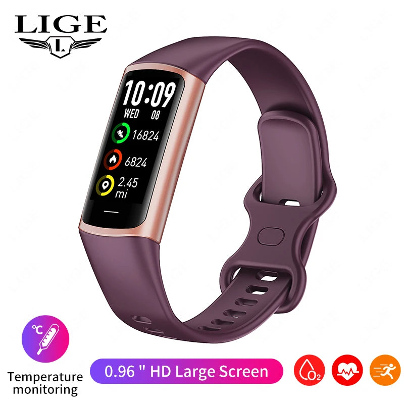 LIGE Smartwatch Fitness Tracker Heart Rate Blood Oxygen Waterproof Bracelet
