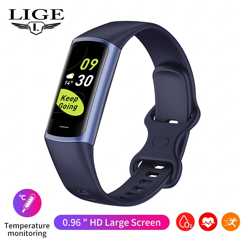 LIGE Smartwatch Fitness Tracker Heart Rate Blood Oxygen Waterproof Bracelet