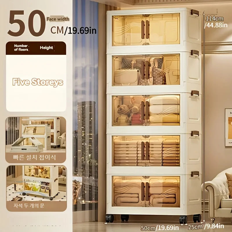 Foldable Storage Box with Clear Door for Easy Organization