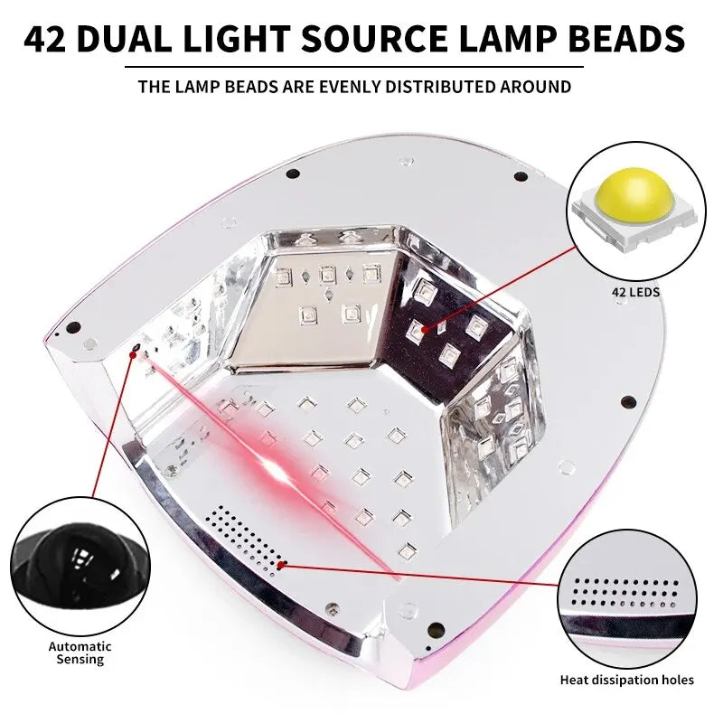 Rechargeable UV Nail Lamp Dryer with Wireless Curing Technology