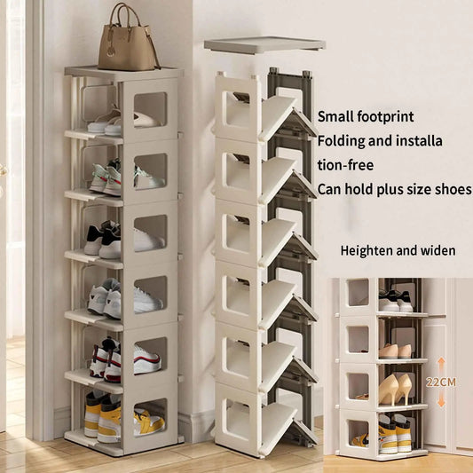 Foldable Shoe Rack Multi-Function Entryway Organizer Storage Solution