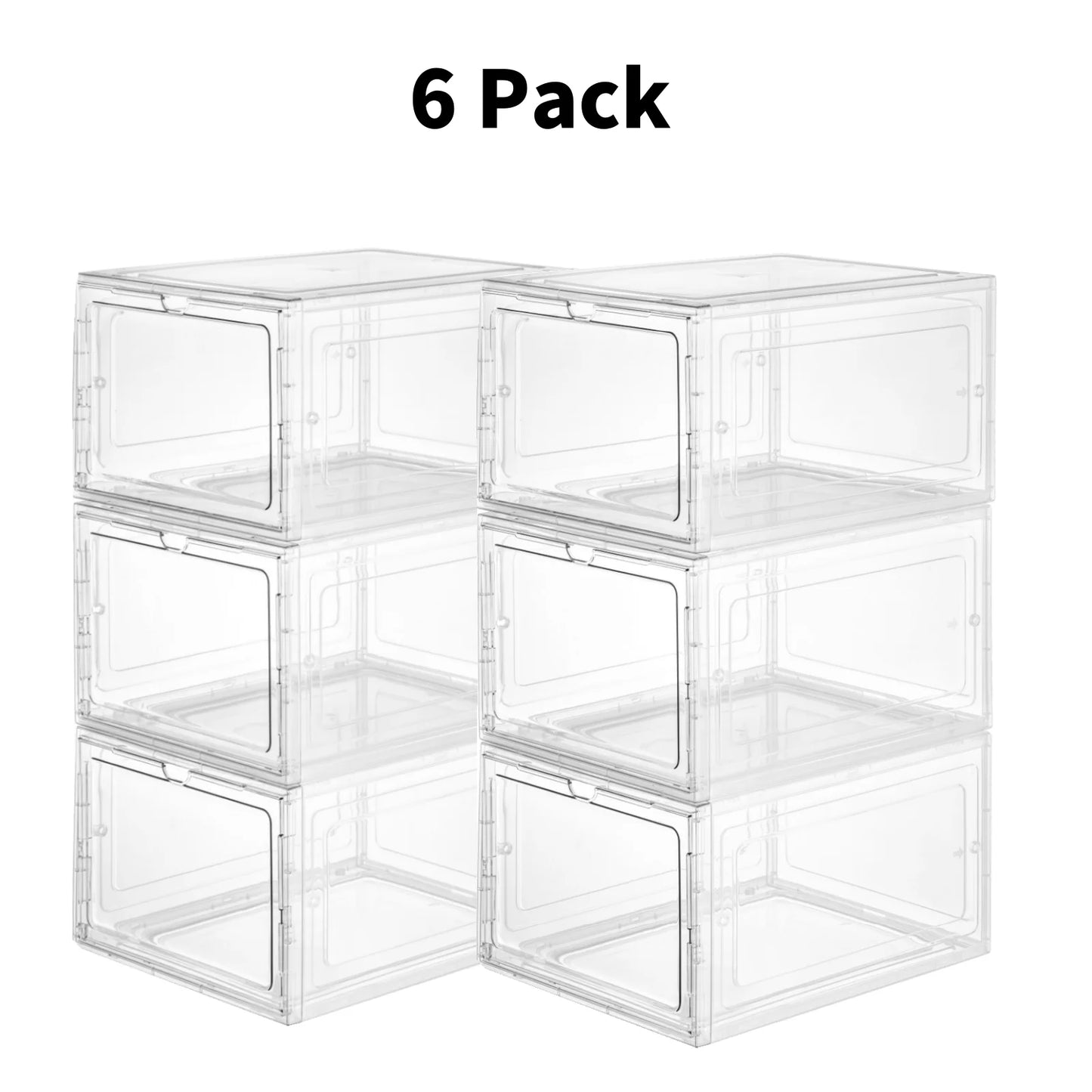 Transparent Shoe Storage Box Set for Easy Organization and Display