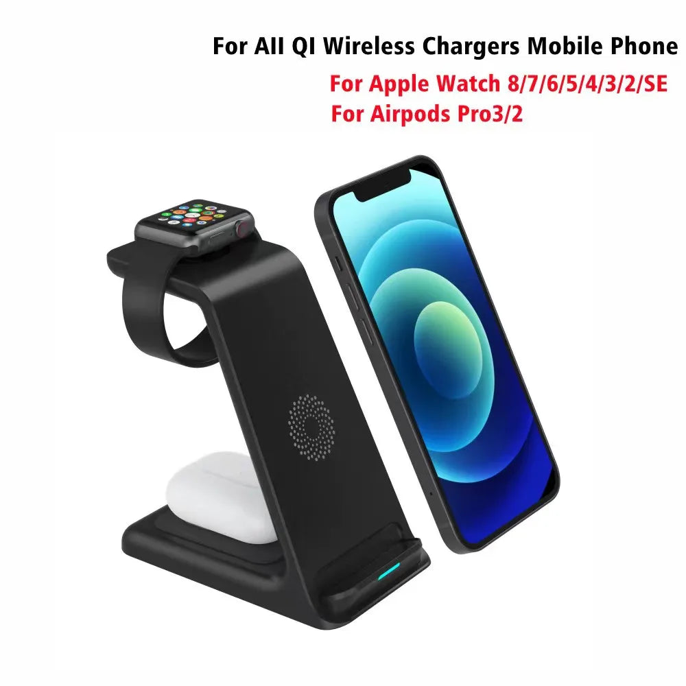 Fast Wireless Charging Station for iPhone Samsung Galaxy Watch