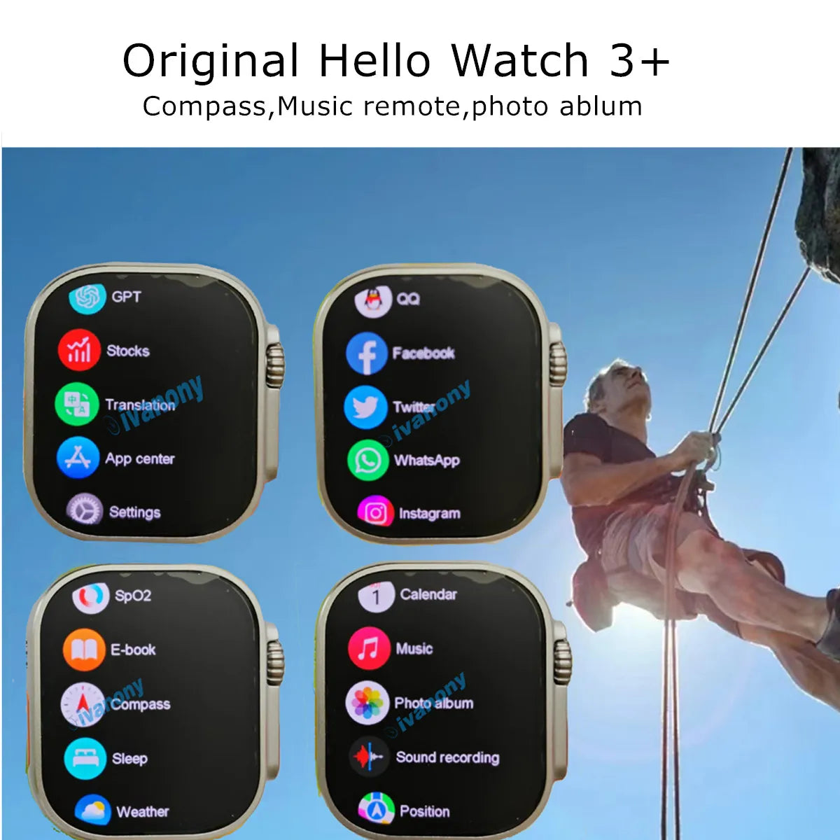 Smart Watch Hello 3 Plus Ultra Bluetooth Call Voice Assistant