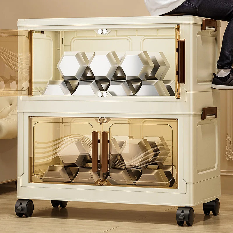 Foldable Storage Box with Clear Door for Easy Organization
