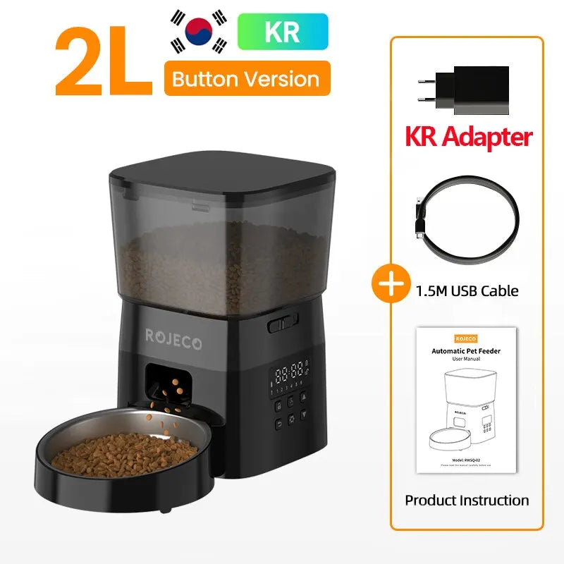 ROJECO Automatic Pet Feeder Smart Dispenser for Cats and Dogs
