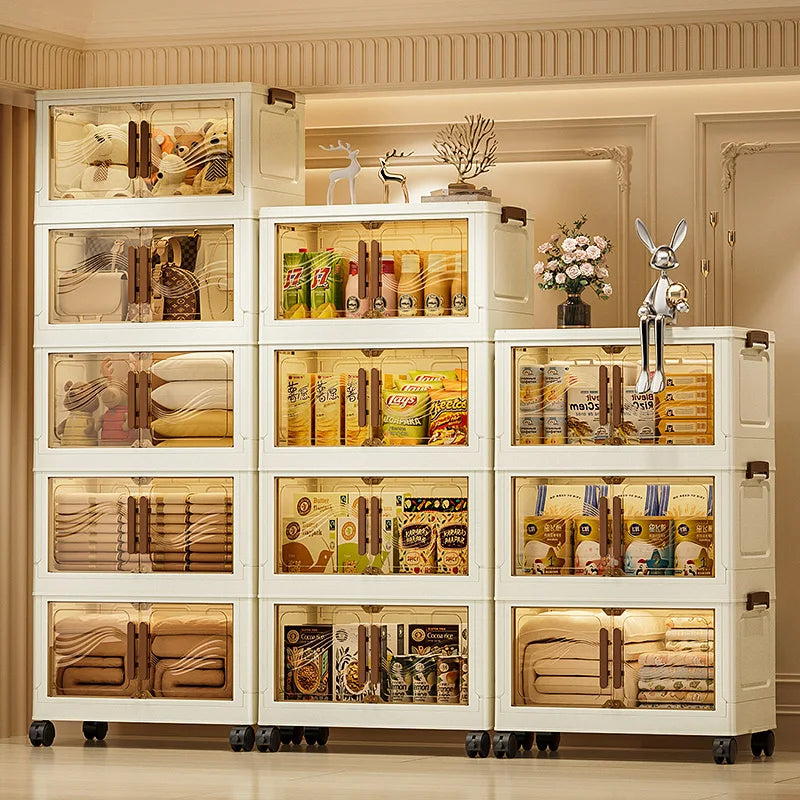 Foldable Storage Box with Clear Door for Easy Organization