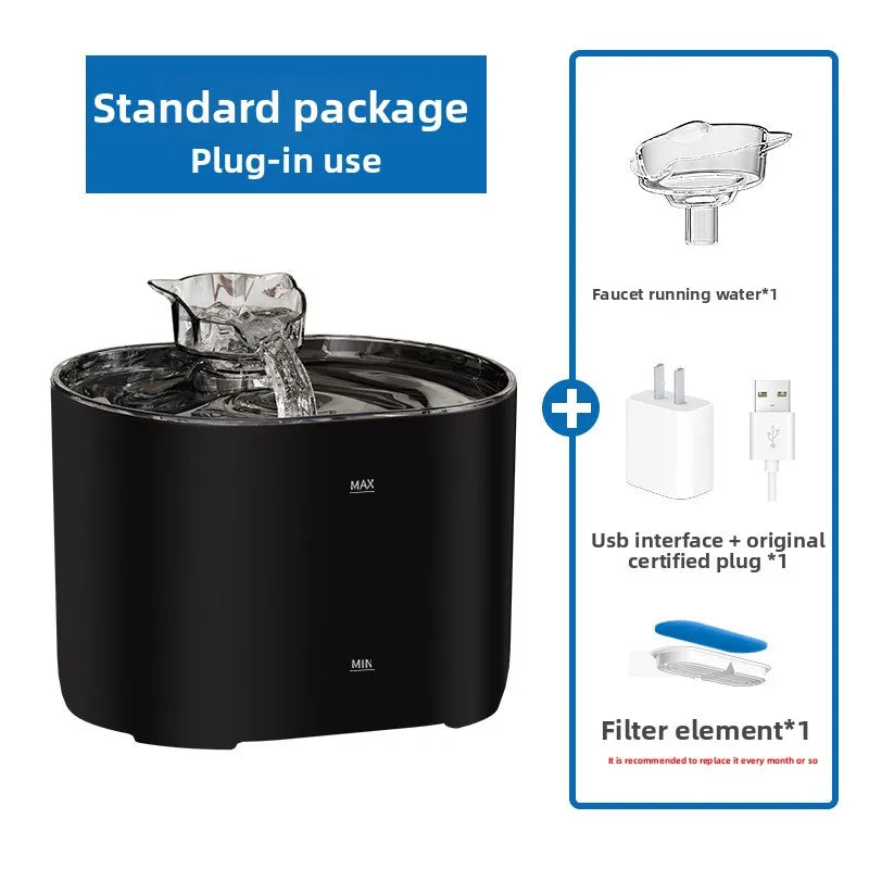 Automatic Cat Water Fountain with Filtered Moving Water