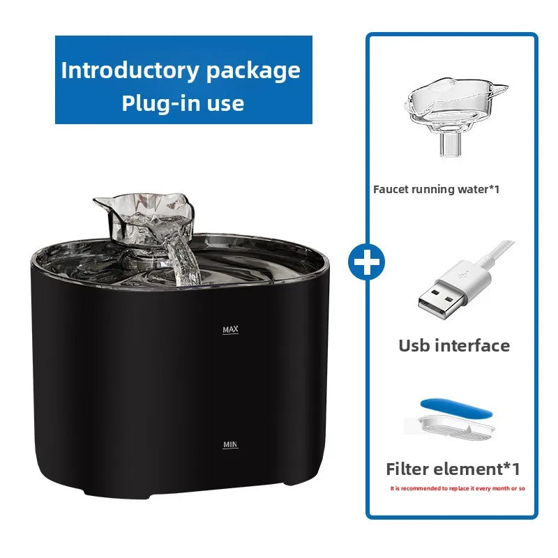 Automatic Cat Water Fountain with Filtered Moving Water