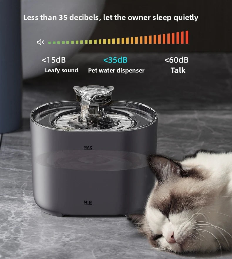 Automatic Cat Water Fountain with Filtered Moving Water