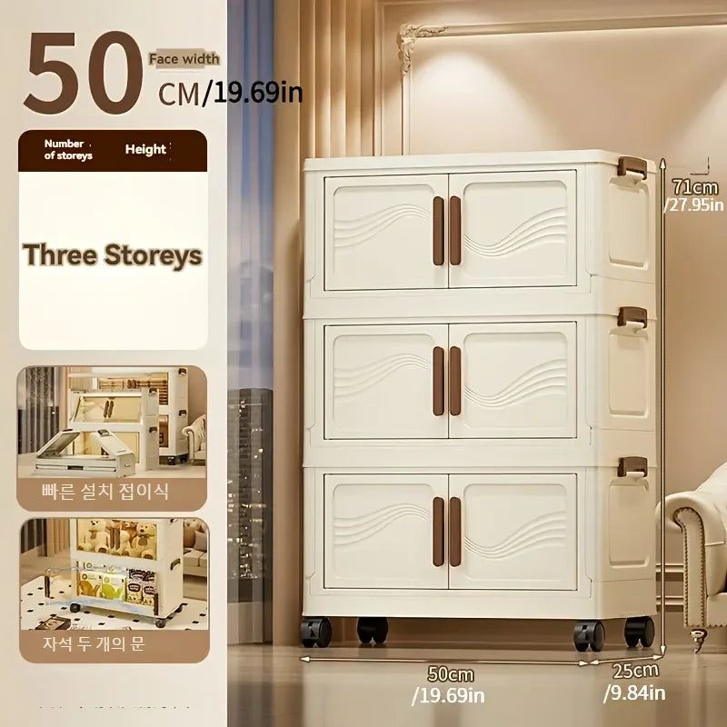 Foldable Storage Box with Clear Door for Easy Organization