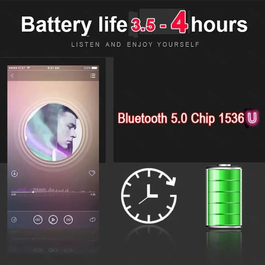 Wireless Bluetooth Earbuds with Active Noise Cancellation for Gaming