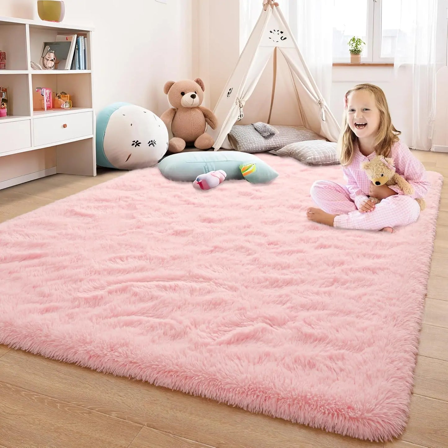 Fluffy Ultra Soft Indoor Area Rug for Kids and Nursery