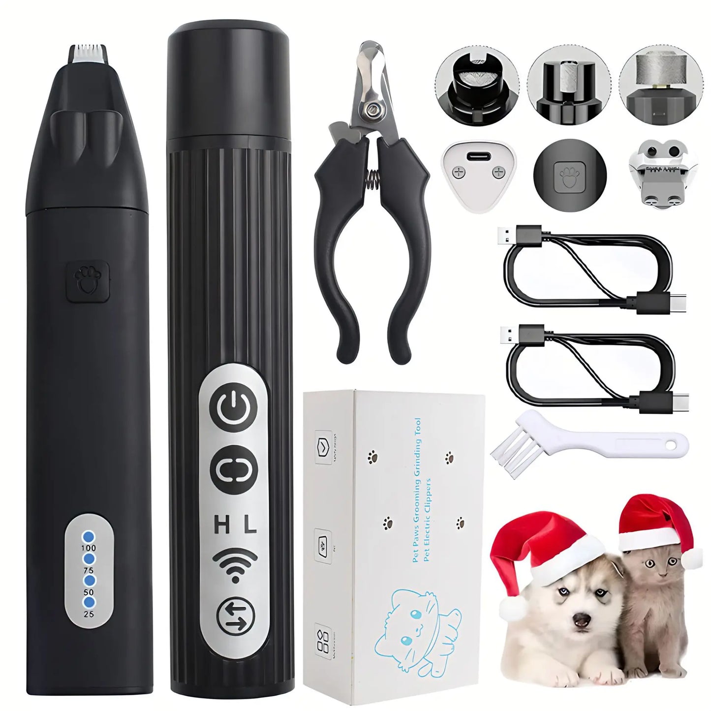 Dog Grooming Kit Electric Nail Grinder and Paw Trimmer