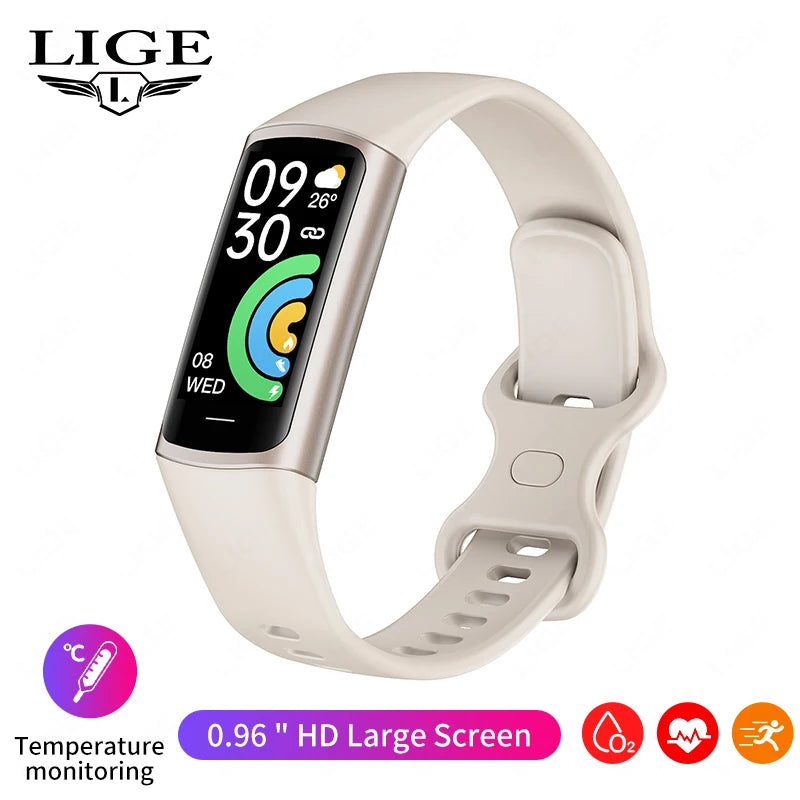 LIGE Smartwatch Fitness Tracker Heart Rate Blood Oxygen Waterproof Bracelet