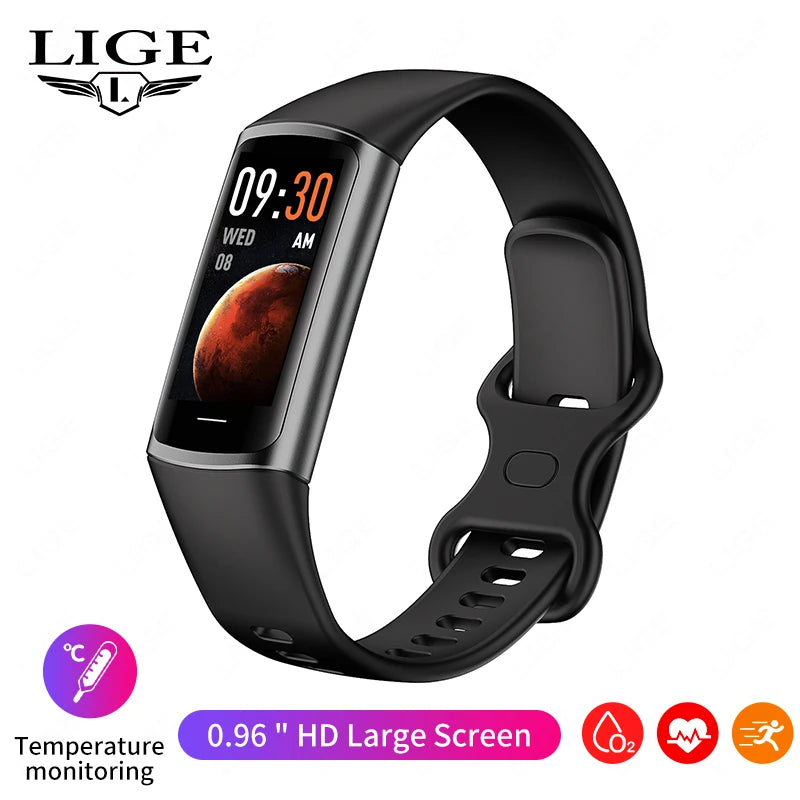 LIGE Smartwatch Fitness Tracker Heart Rate Blood Oxygen Waterproof Bracelet