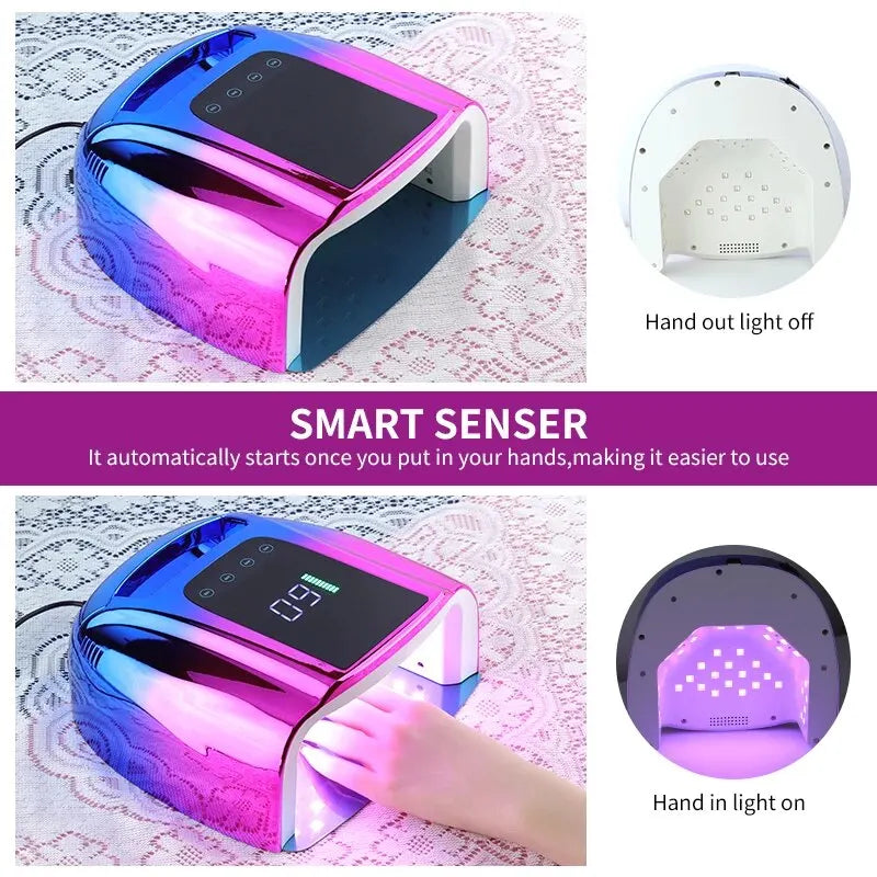 Rechargeable UV Nail Lamp Dryer with Wireless Curing Technology