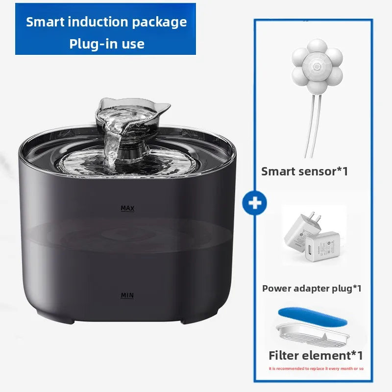 Automatic Cat Water Fountain with Filtered Moving Water