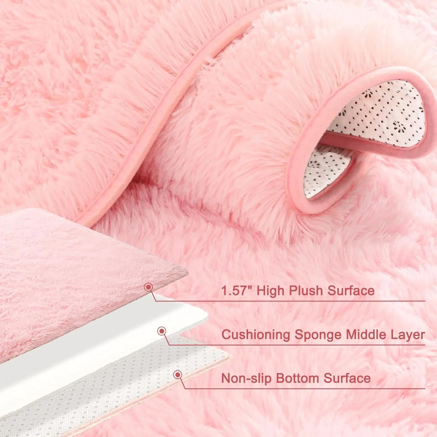 Fluffy Ultra Soft Indoor Area Rug for Kids and Nursery