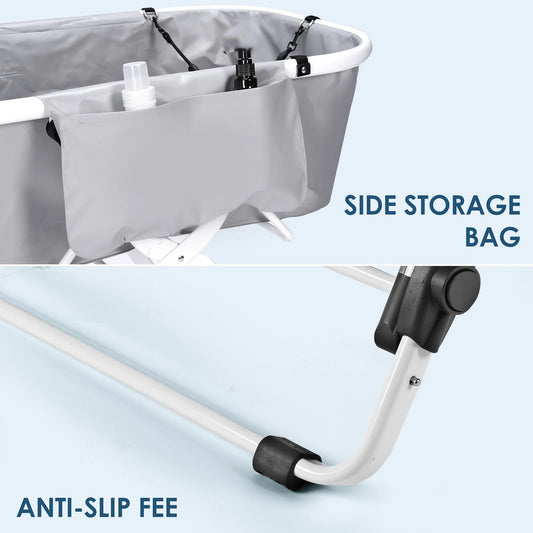 Portable Pet Bathtub Foldable Elevated Small Medium Dog Bath Tubs for Bathing Shower Grooming Dog Washing Pool for Mascotas