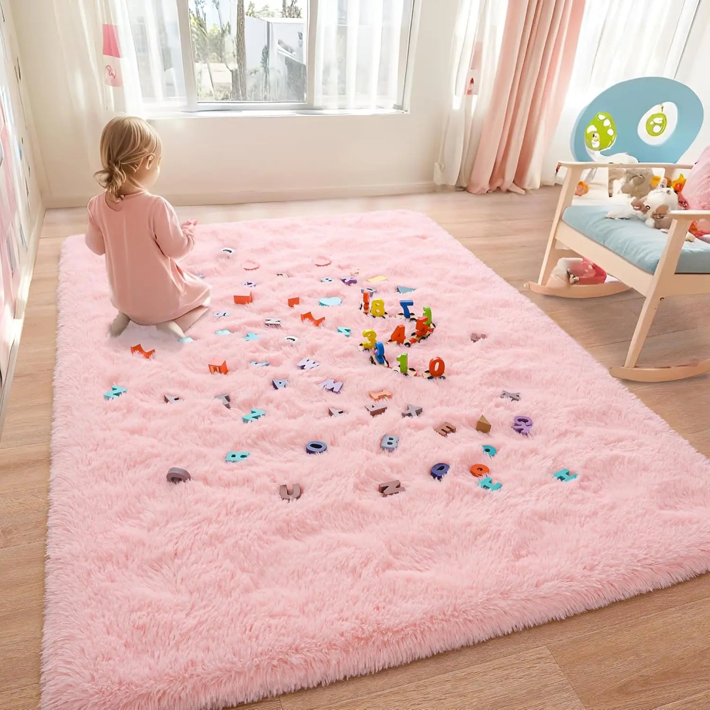 Fluffy Ultra Soft Indoor Area Rug for Kids and Nursery