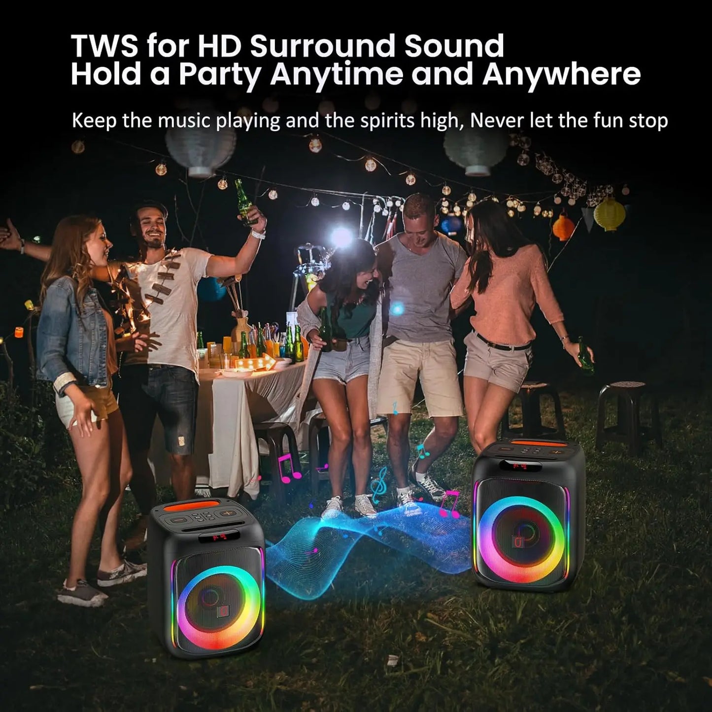 T16 High Power Karaoke Bluetooth Speaker with Microphones and Subwoofer
