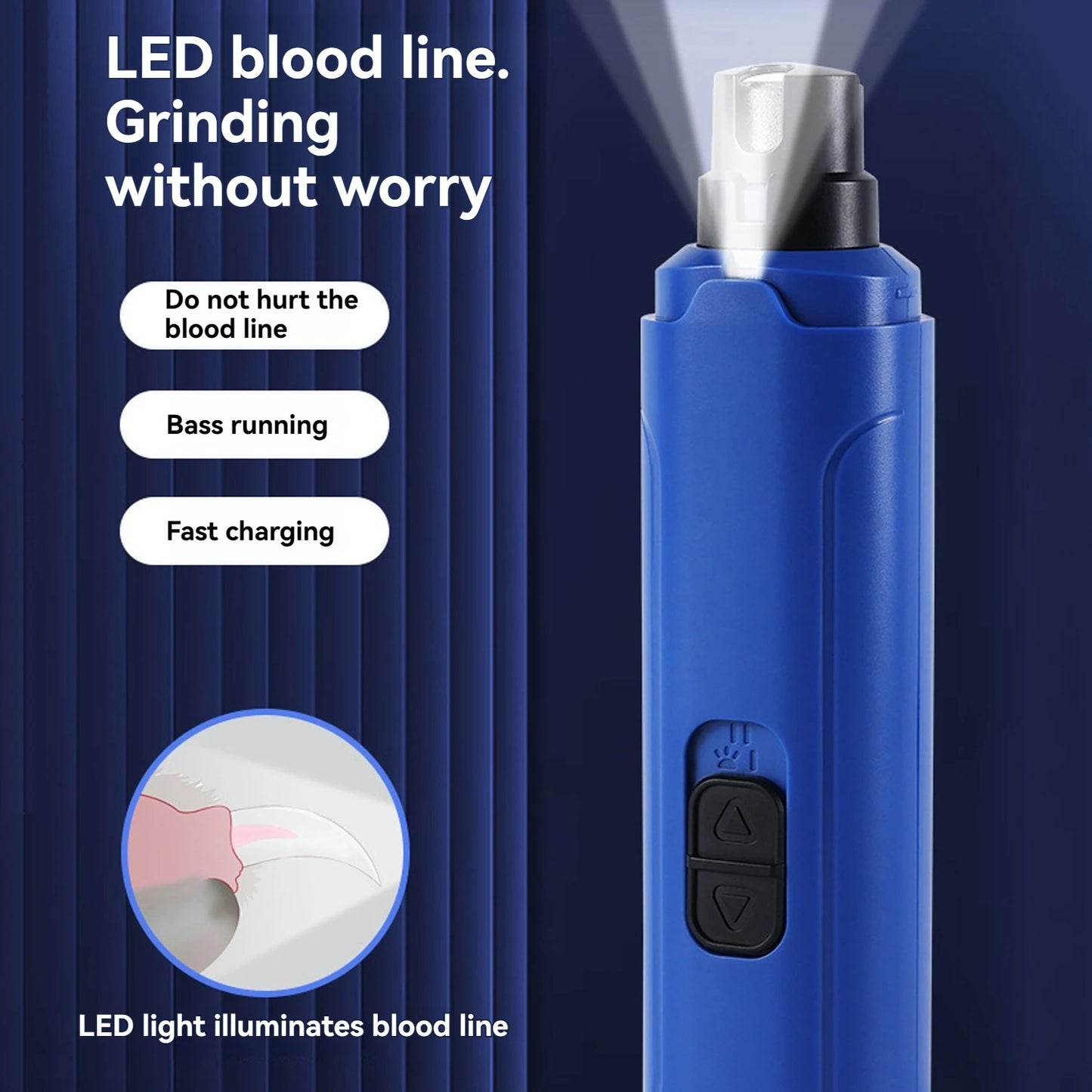 Electric Dog Nail Grinder and Clipper Set with Safety Guard