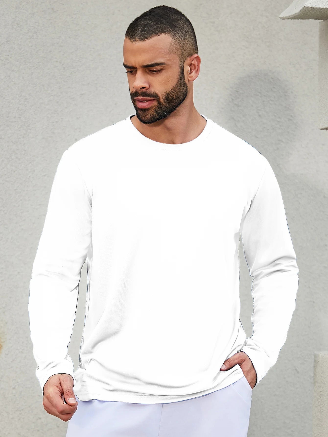 Mens Speed Dry Long Sleeve Shirt Sun Protection Fishing