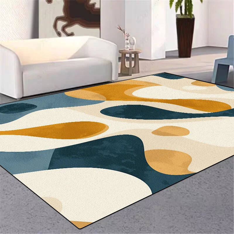 Modern Geometric Abstraction Large Carpet for Living Room Decor Sofa Area Rug Soft Rugs for Bedroom Light Luxury Lounge Foot Mat