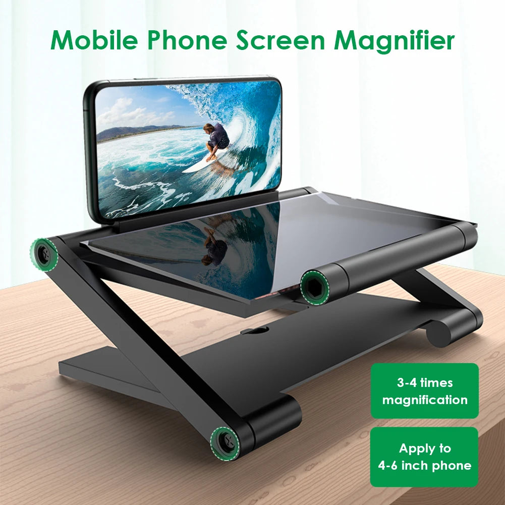 Foldable HD Phone Screen Magnifier with 3D Amplification Stand