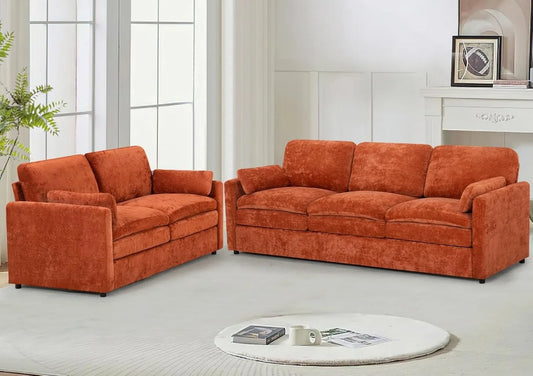 Modern Upholstered Sofa Couch with Soft Thick Cushions