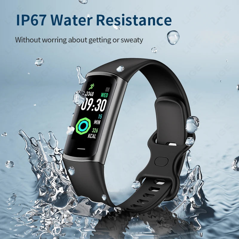 LIGE Smartwatch Fitness Tracker Heart Rate Blood Oxygen Waterproof Bracelet