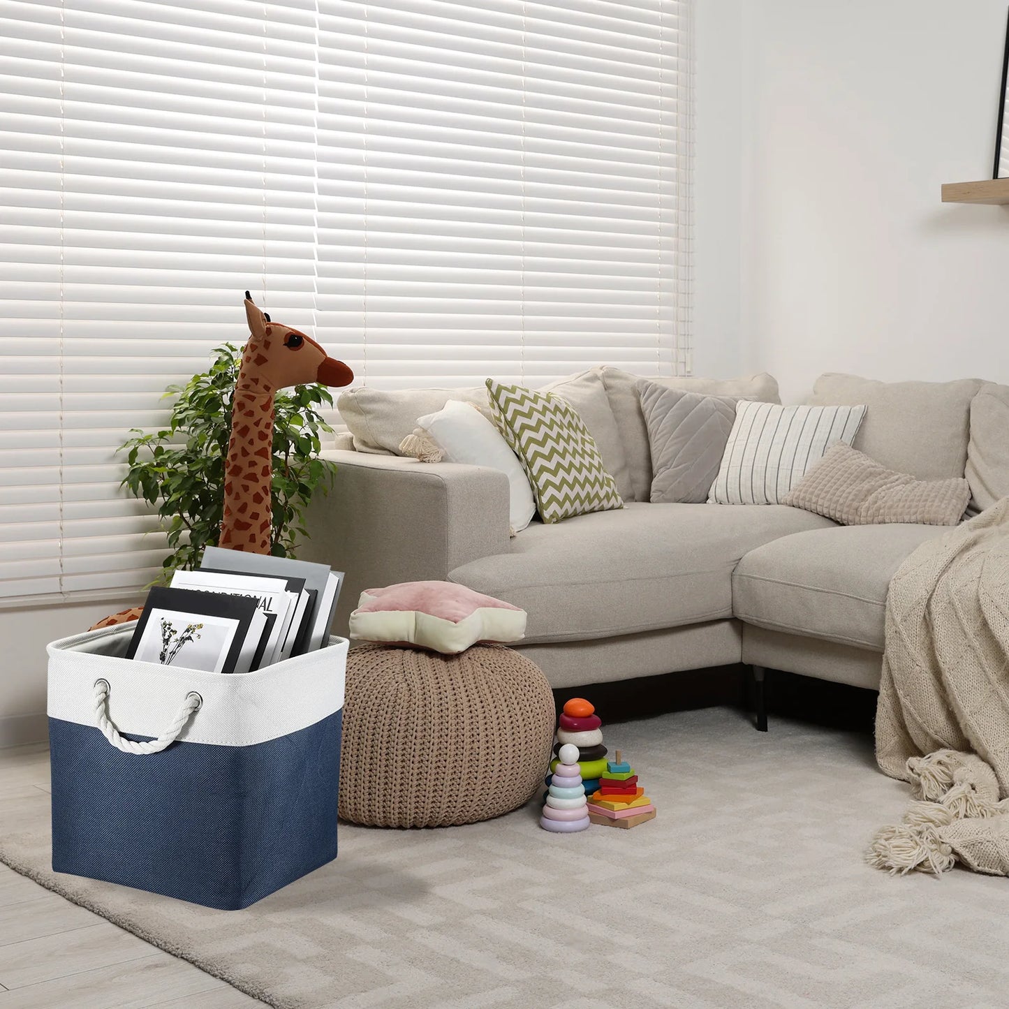 Cube Folding Storage Baskets for Home Organization and Clutter Control