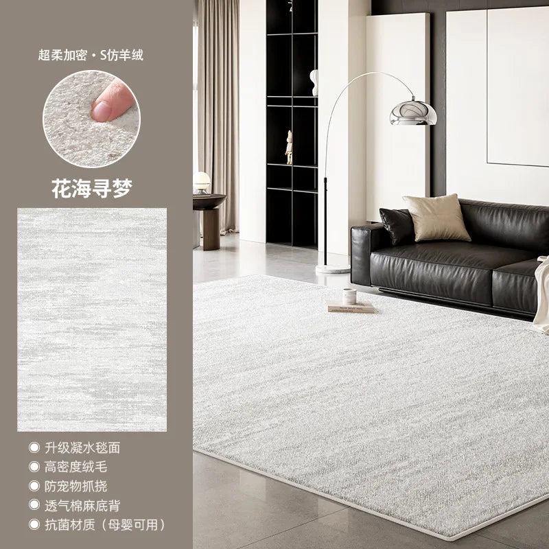 Retro Washable Waterproof Carpet for Living Room and Bedroom