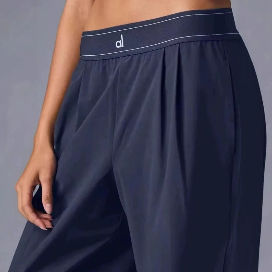 Women's Casual Loose Suit Pants High Waisted Straight Leg Trousers