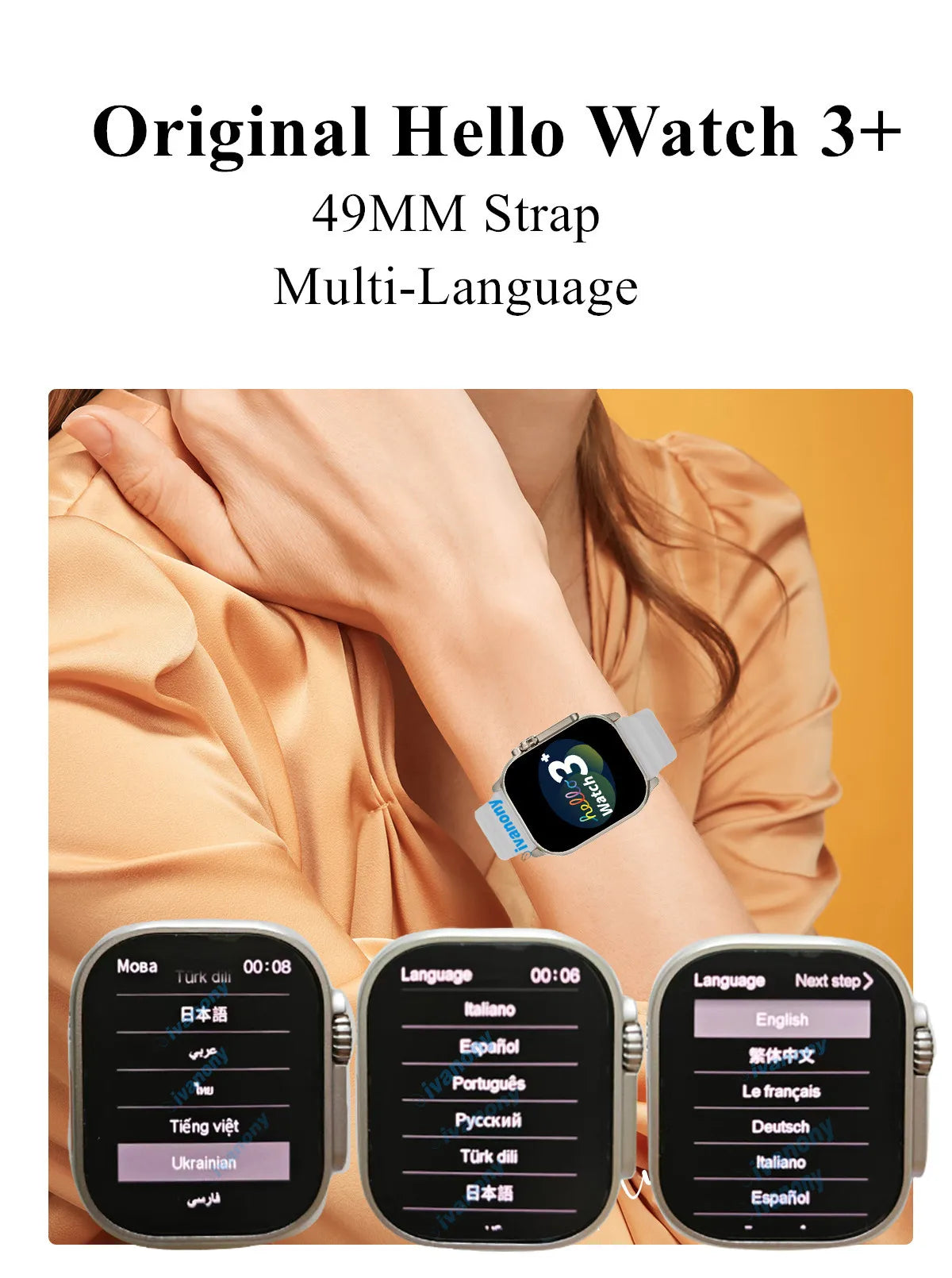 Smart Watch Hello 3 Plus Ultra Bluetooth Call Voice Assistant