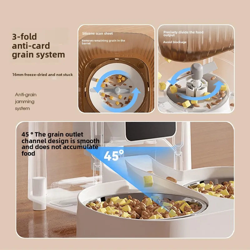 Smart WiFi Cat Feeder with Camera and Voice Control