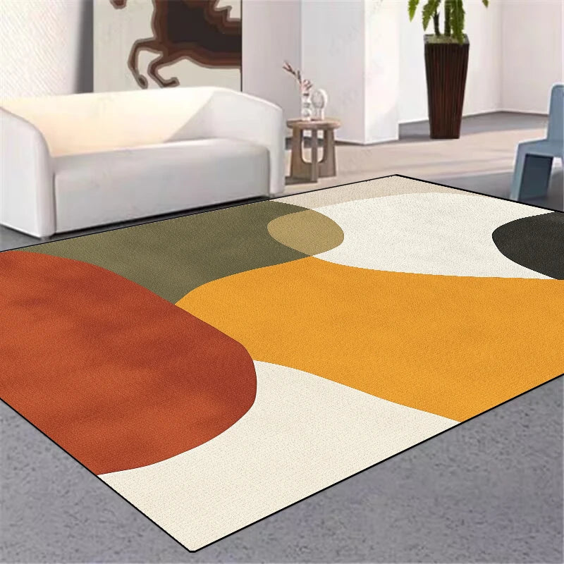 Modern Geometric Abstraction Large Carpet for Living Room Decor Sofa Area Rug Soft Rugs for Bedroom Light Luxury Lounge Foot Mat