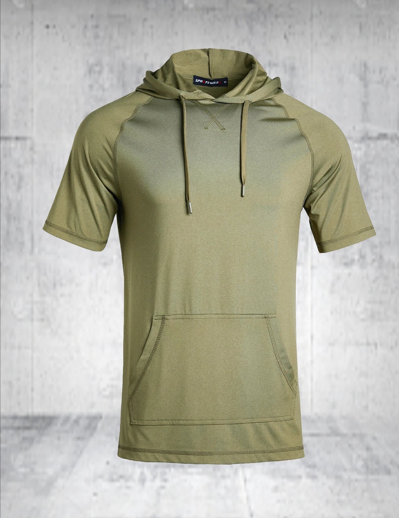 Men's lightweight and breathable casual sports hoodie - short sleeved quick drying suitable for outdoor sports in summer