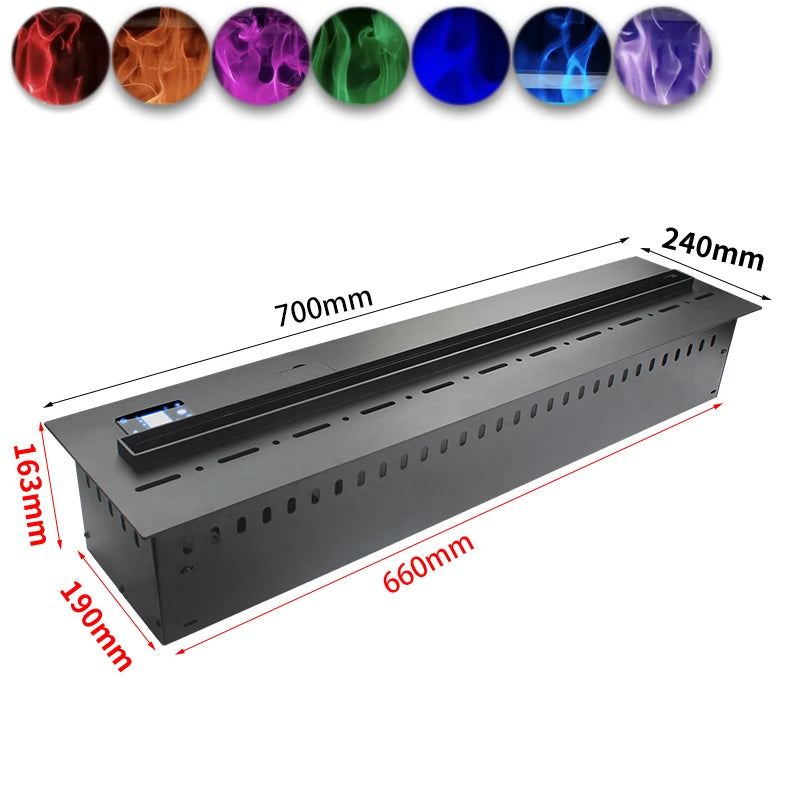 Water Vapor Electric Fireplace with Multicolour Realistic Flame Effect