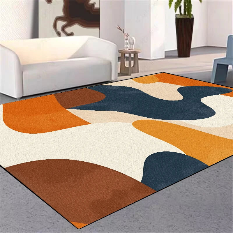 Modern Geometric Abstraction Large Carpet for Living Room Decor Sofa Area Rug Soft Rugs for Bedroom Light Luxury Lounge Foot Mat