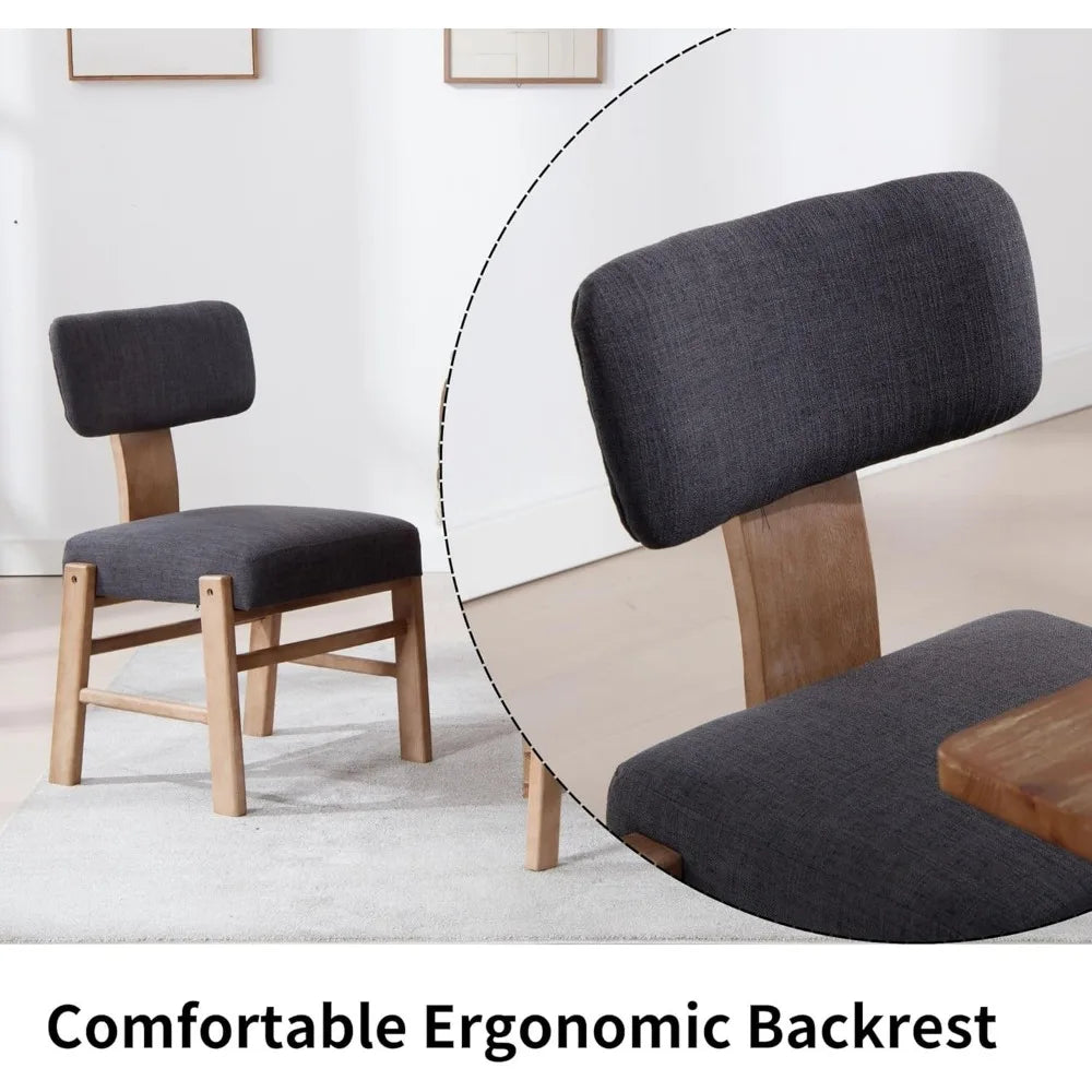 Dining Chairs Set of 4 Farmhouse Kitchen and Dining Room Chairs with Wood Legs Comfy Accent Side Chairs for Dining Living Room