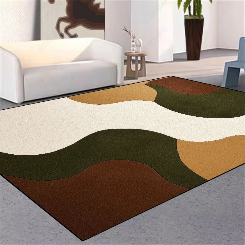 Modern Geometric Abstraction Large Carpet for Living Room Decor Sofa Area Rug Soft Rugs for Bedroom Light Luxury Lounge Foot Mat