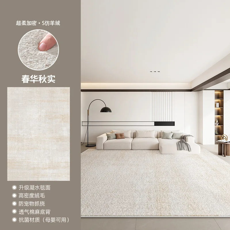 Retro Washable Waterproof Carpet for Living Room and Bedroom