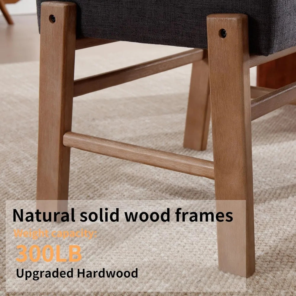 Dining Chairs Set of 4 Farmhouse Kitchen and Dining Room Chairs with Wood Legs Comfy Accent Side Chairs for Dining Living Room