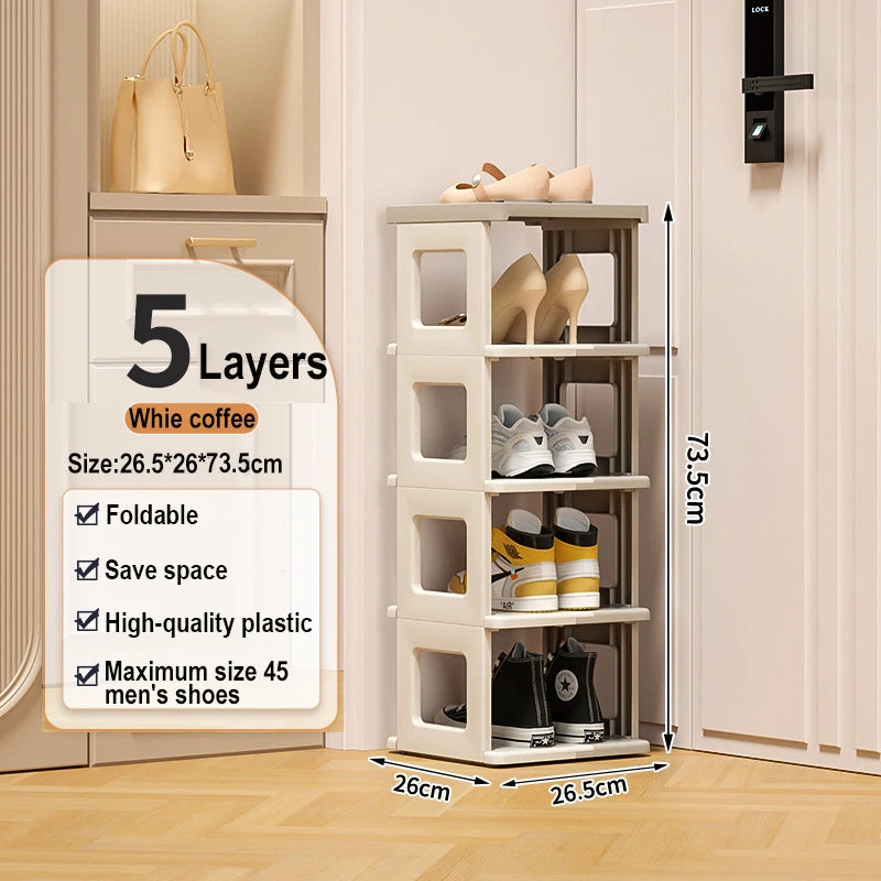 Foldable Shoe Rack Multi-Function Entryway Organizer Storage Solution