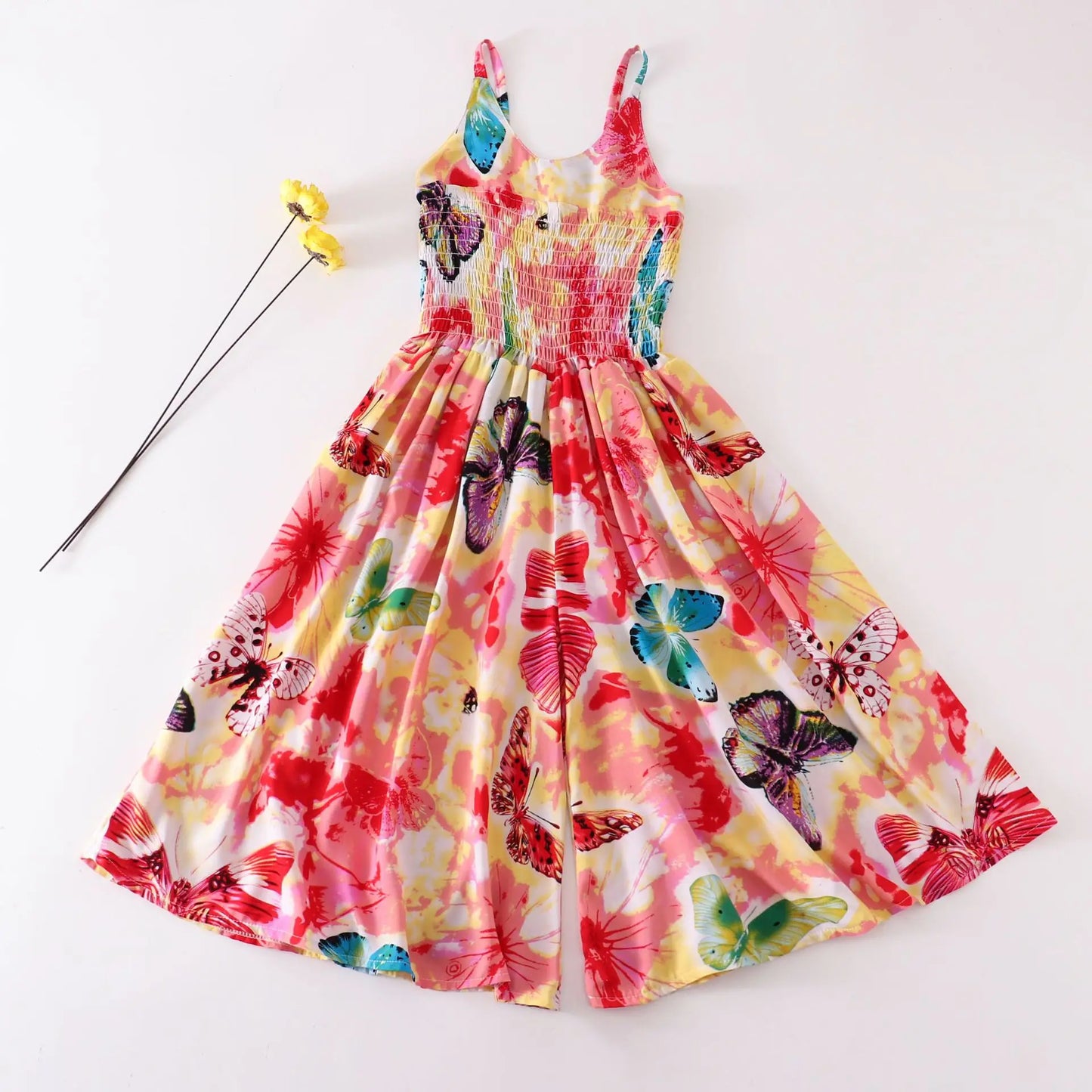 Girls Summer Playsuit Romper Wide Leg Beach Jumpsuit